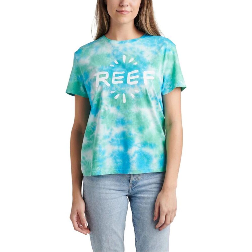 Reef Womens Power Relaxed Cloud Graphic T-Shirt, NWT